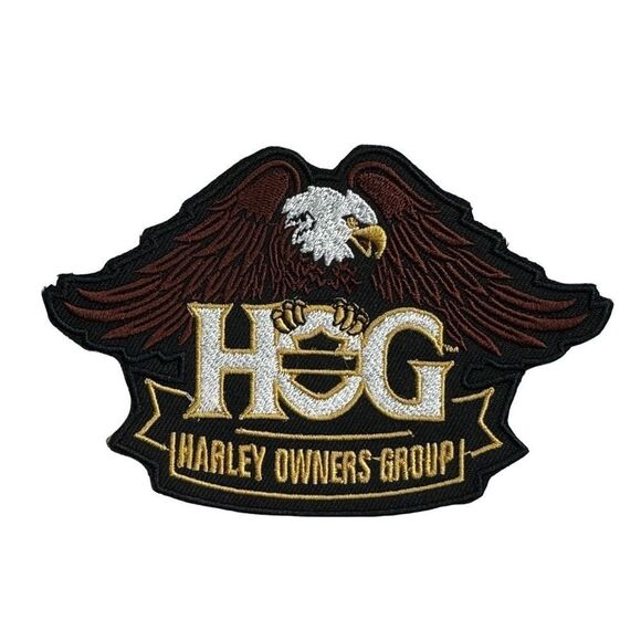 HOG Harley Owners Group Eagle Embroidered Patch - Picture 1 of 4
